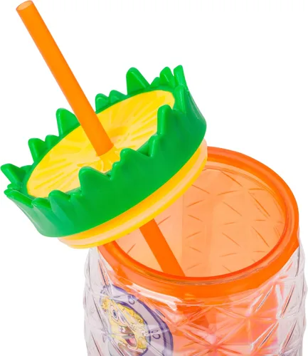 Miniatura 3 de Silver Buffalo Bob Esponja Gary Snail House in Bikini Bottom Piña Vaso de doble pared, 16 onzas (paquete de 12)