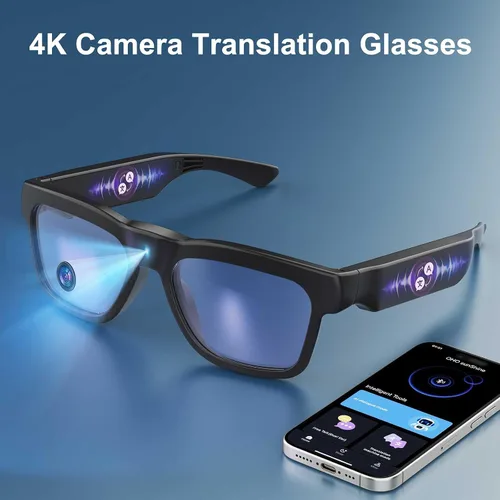 Miniatura 6 de OHO 4K Ultra-Lightweight Smart Glasses, AI Chat & Real-Time Translation, OHO App Supported, Record-While-Charging, UV400 Lens