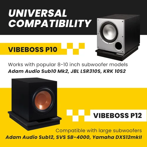 Miniatura 5 de Sound Addicted VibeBoss P12 - Plataforma de aislamiento acústico adecuada para subwoofers grandes de 12 a 15 pulgadas (20 x 17 x 3 pulgadas)