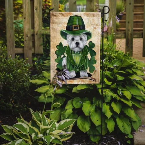 Miniatura 138 de Caroline's Treasures PPP3090GF - Bandera decorativa para jardín de bulldog inglés y otoño, para exteriores, patio, flores, tamaño de jardín
