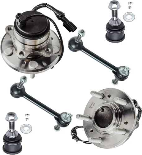 Miniatura 119 de Detroit Axle - Kit de nudillos de dirección delantera izquierda para Ford Edge Lincoln MKX 07-10, cojinete de rueda del lado del conductor, nudillo