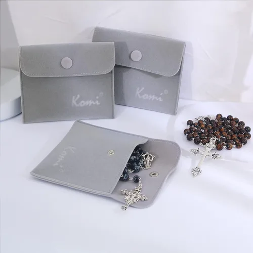Miniatura 6 de KOMI Rosarios católicos de madera hechos a mano, collar de cuentas de rosario de madera de Belén, medalla de suelo santo y cruz de metal para regalo