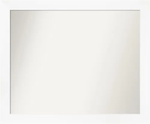 Miniatura 73 de Amanti Art Espejo de baño blanco para sobre el fregadero, 24 x 24 pulgadas, hecho a medida, espejo de tocador cuadrado blanco estrecho, marco