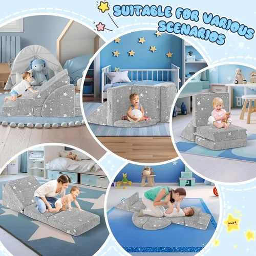 Miniatura 3 de 5 piezas de bloques de espuma para escalar para niños pequeños de 1 a 3 años, juguetes de escalada para niños pequeños con prioridad en seguridad