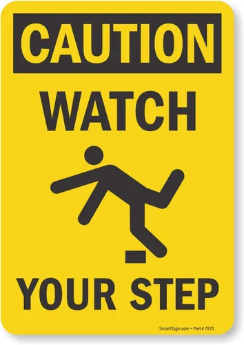 Miniatura 12 de Signo de seguridad SmartSign, leyenda "Caution: Watch Your Step", negro sobre amarillo, Negro y amarillo, 1
