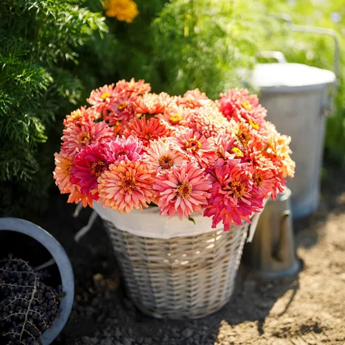 Miniatura 63 de Eden Brothers - Semillas de zinnia, cactus con flores, sin OMG, plantar en primavera, paquete, flores de bajo mantenimiento, zonas 3, 4, 5, 6, 7, 8