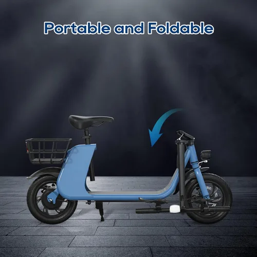 Miniatura 5 de RIDWIND Electric Scooter with Seat for Adults, 450W Motor Foldable E Scooter for Adults with LCD Display,15.5MPH, 20 Miles Range, Max Load 265LB