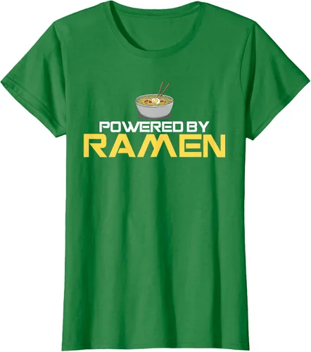 Miniatura 30 de Camiseta de fideos de anime japoneses Powered By Ramen, Negro, S