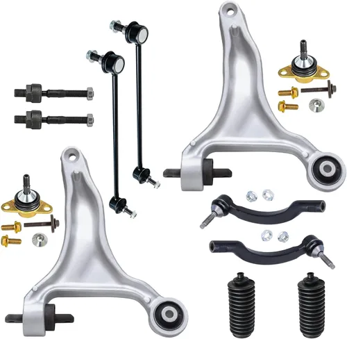 Miniatura 71 de Detroit Axle - Kit de suspensión delantera de 12 piezas para Mercury Grand Marquis Ford Crown Victoria Town Car 2003-2011, 2 brazos de control