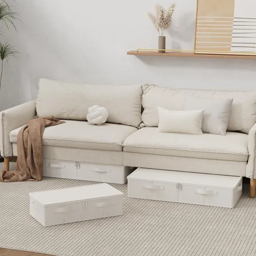Miniatura 4 de Contenedor de almacenamiento debajo de la cama, contenedores plegables debajo de la cama, organizadores de armario con tapa para organizar ropa