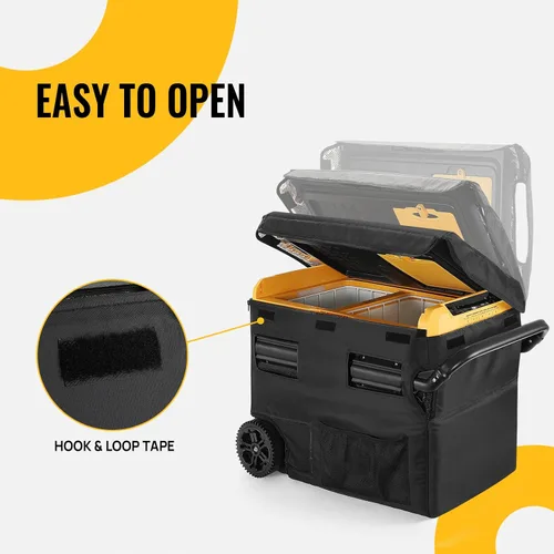 Miniatura 6 de BougeRV Funda protectora aislada de 48 cuartos de galón, funda de refrigerador portátil de 12 voltios para refrigerador BougeRV CR45/CRD45, bolsa