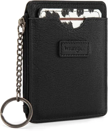 Miniatura 20 de Montana West X Wrangler - Tarjetero para mujer, con bloqueo RFID, llavero con ventana de identificación y bolsillo con cremallera para monedas