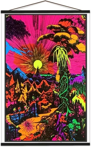 Miniatura 7 de Scorpio Posters Lost Horizon - Póster de luz negra, auténtico material flocado reactivo a la luz negra, 23 x 35 pulgadas