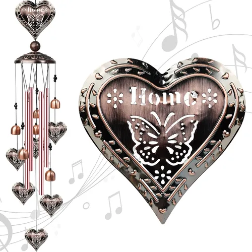 Miniatura 15 de Campanillas de viento de perro salchicha para exteriores, campanillas de viento decorativas, regalos de perro salchicha para mujeres/hombres, Negro