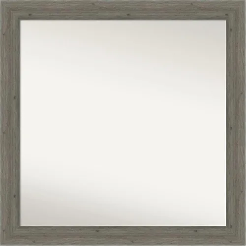 Miniatura 445 de Amanti Art Espejo de pared personalizado no biselado (24.5 x 24.5 pulgadas), marco gris marrón alta, varios tamaños personalizados, espejo de baño
