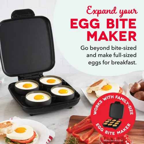 Miniatura 2 de Dash Huevos de silicona de lujo, para máquina de mordeduras de tamaño familiar y máquina de mordeduras de lujo, estilo Sous Vide, fácil de limpiar