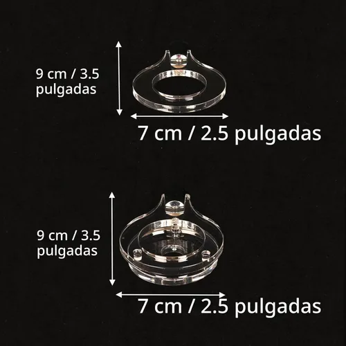 Miniatura 2 de Soporte de pared vertical para sable de luz. Soporte de pared para sable de luz. Aplicable a la mayoría de los sables de luz (1 agujero transparente)