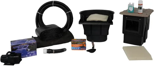 HALF OFF PONDS PondBuilder Crystal - Kit de estanque de bomba sumergible de 4,000 GPH con revestimiento de plástico de PVC de 20 x 25 pies para