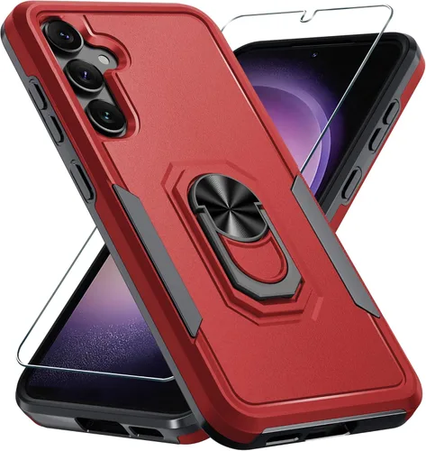 Miniatura 9 de Funda compatible con Samsung Galaxy S22 con protector de pantalla [no para S22+], resistente a prueba de golpes, funda de teléfono de cuerpo Verde