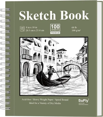 Miniatura 19 de Cuaderno de bocetos para niños, pequeño cuaderno de bocetos, cuaderno de bocetos de 5.5 x 8.5, paquete de 1 (68lb/100gsm), 100 hojas de bloc