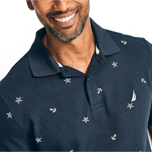 Miniatura 5 de Nautica Men's Classic Fit Printed Performance Deck Polo