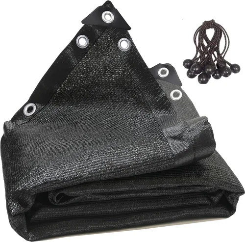 Miniatura 10 de Lona de malla 90% negra de 6 x 14 pies, resistente con ojales, toldo para patio, jardín, invernadero, gallinero, plantas, verduras, piscina Negro