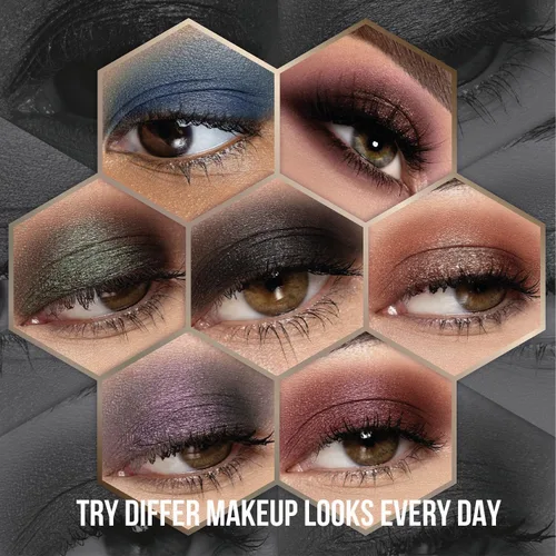 Miniatura 4 de Paleta de sombra de ojos ahumada negra, Midnight Masquerade 21 colores – Espectro de sombra de ojos negra mate brillante brillante para maquillaje