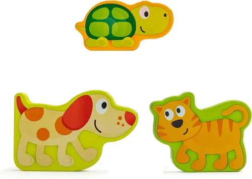 Miniatura 8 de Hape 3 – 1 Kids Pepe & Friends – Puzzle de madera Puzzle (3 piezas)