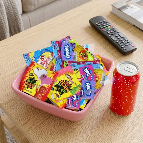 Miniatura 5 de Mezcla surtida de dulces a granel, paquete variado de 3 libras envueltos individualmente para rellenos de piñara, recuerdos de fiesta, cuencos
