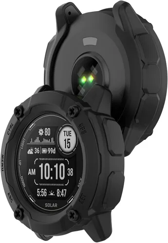 Miniatura 5 de Funda compatible con Garmin Instinct 2X, Disscool Soft Anti Drop TPU Carcasas protectoras Accesorios de reloj inteligente (negro)