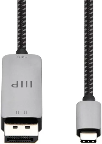 Miniatura 4 de Monoprice Cable USB-C a DP - 8K a 60Hz, HDR10+, alimentado por bus, profundidad de color de 48 bits, carcasa de aluminio premium, 6 pies, gris
