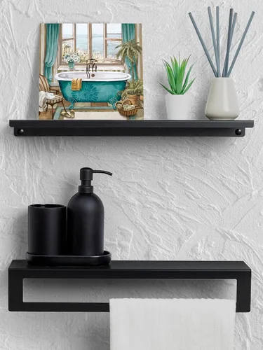 Miniatura 3 de LAIART Impresión en Lienzo para Baño Arte Decorativo de Pared Imagen de Bañera Verde Azulado Vista al Mar desde la Ventana Obra de Arte