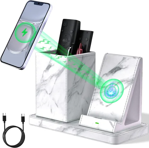 Miniatura 7 de Organizador Multifuncional para Bolígrafos de Escritorio, Negro, de Cuero Vegano, con Soporte para Control Remoto, Portalápices para Escritorio