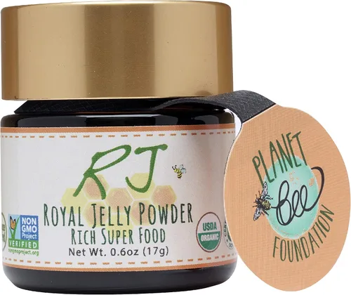 Greenbow Orgnaic Royal Jelly Powder 3X Concentrado – 100% USDA Certified Royal Jelly, sin OMG, sin gluten, GMP, jalea real, liofilizado – Una de las