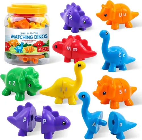Juguetes de aprendizaje Montessori para niños pequeños de 1 a 3, juguete de motricidad fina de letras coincidentes, juegos de alfabeto de