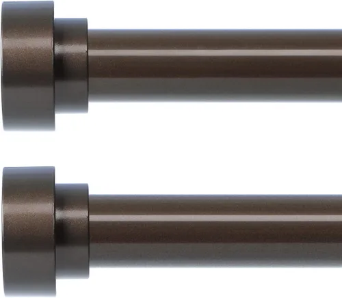 Miniatura 12 de Barras de cortina de bronce para ventanas de 30 a 42 pulgadas (2.5-3.5 pies), barras de cortina resistentes de 1 pulgada de diámetro, barra