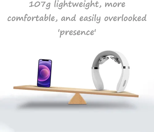 Miniatura 7 de FUTURAX PulseX Masajeador de cuello, masajeador de cuello con calor, 10 ajustes y 16 niveles de fuerza, compacto y apto para viajes, ideal