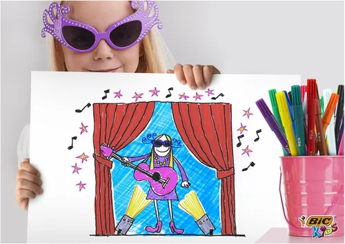 Miniatura 4 de Bic Bolígrafos para colorear Visa para niños, color negro (caja de 24)
