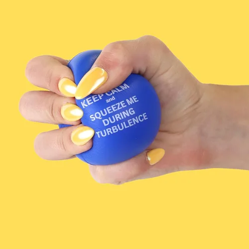 Miniatura 2 de Needzo Mantén la calma y aprieta durante la turbulencia, pelotas de estrés, ansiedad de vuelo, accesorio de comodidad de miedo a volar, 2.48 pulgadas