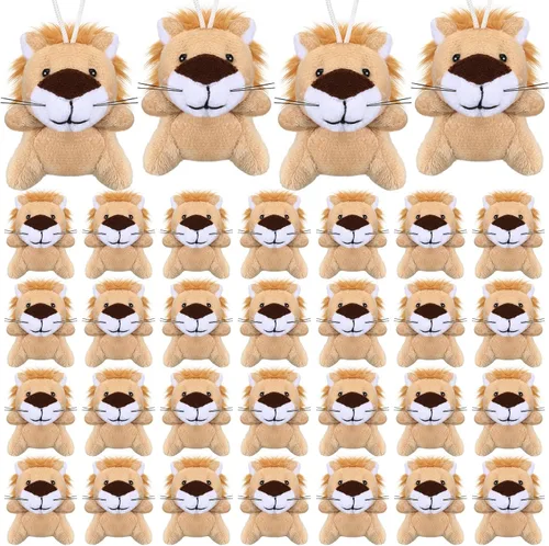 Miniatura 8 de Shappy 50 piezas de mini juguetes de peluche pequeños de animales pequeños a granel, lindos llaveros de peluche para regalo, fiesta, premio
