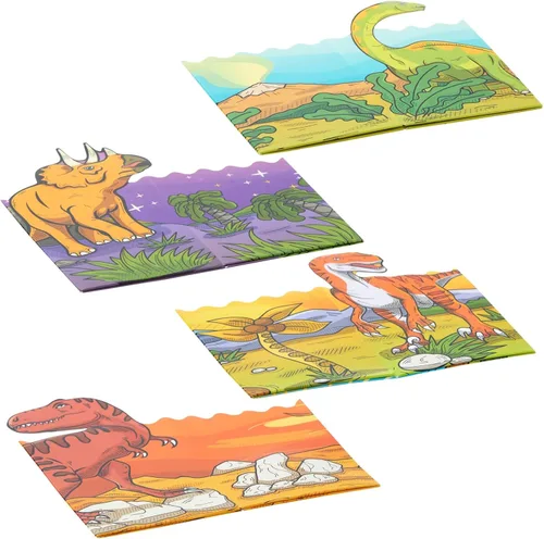 Miniatura 9 de BLUE PANDA Cajas de palomitas de maíz de dinosaurio, paquete de 60, multicolor, 4 diseños, cajas de palomitas de maíz a granel para suministros