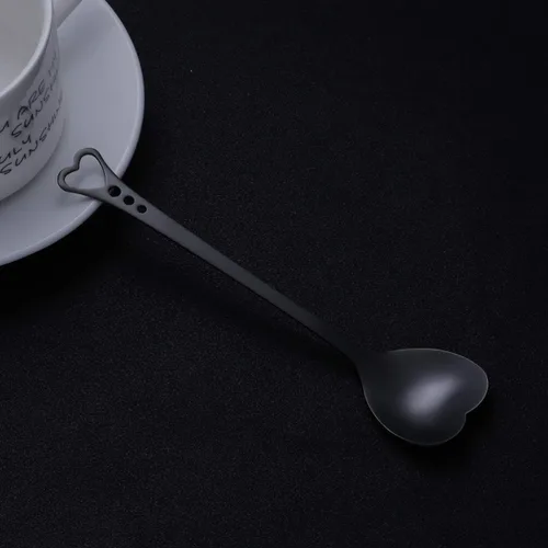 Miniatura 2 de Luxshiny Cucharas de café expreso, cuchara de postre de acero inoxidable, cucharas en forma de corazón, cucharas para helado, cuchara para mezclar