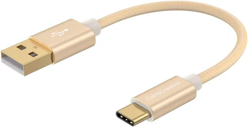 CableCreation Cable Corto USB A a USB C 6 Pulgadas, Cable de Datos de Carga Rápida USB C a USB A Trenzado Tipo C para Power Bank, Galaxy S22, iPad