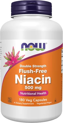 Miniatura 10 de NOW Foods Suplementos, Niacina (Vitamina B-3) 500 mg, Sin Enrojecimiento, Doble Fuerza, Salud Nutricional, 90 Cápsulas Vegetales
