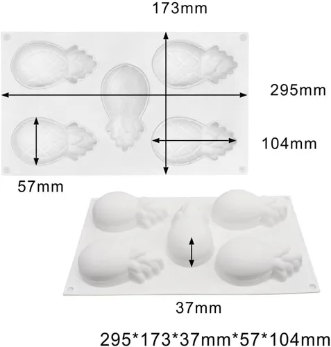 Miniatura 7 de Molde de Silicona para Postres Molde de Silicona para Pastel Para Hornear Molde de Fondant Forma de Fruta Caramelo de Azúcar Gelatina Utensilios