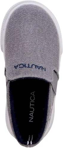 Miniatura 4 de Nautica Akeley - Tenis para niños sin cordones para jóvenes y niños (niños grandes, pequeños y bebés)