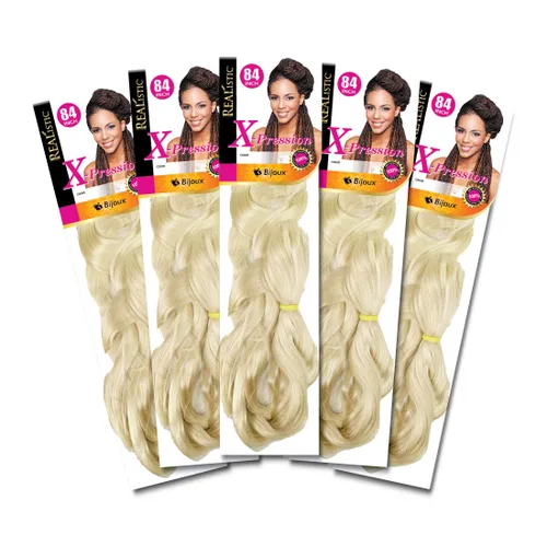 Miniatura 86 de Realistic Trenza original X-Pression 84 pulgadas 100% Kanekalon (paquete de 3, 1) M-61XPRES84