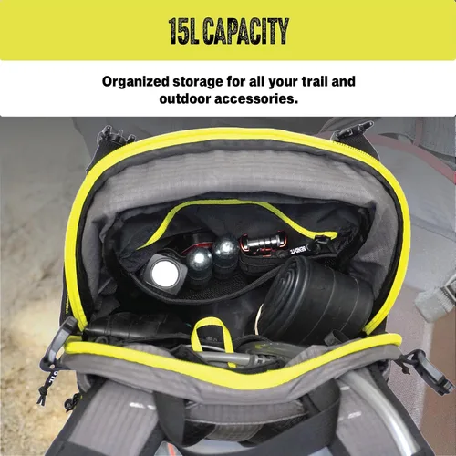 Miniatura 6 de Send It Defender - Bolsa de 15 L, MTB, mochila de moto con protector de columna vertebral para hombres y mujeres. Mochila de hidratación