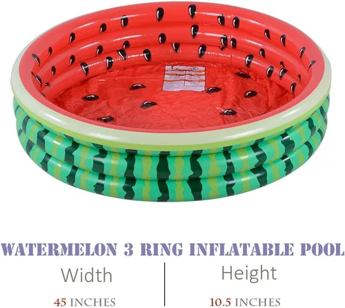 Miniatura 4 de Piscina para niños, hamburguesa de sandía, piscina inflable de helado, piscina de agua en verano, piscina de 45 pulgadas