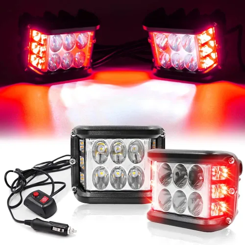 Miniatura 11 de Luces LED de 4 pulgadas con disparador lateral, luces estroboscópicas de doble color DRL e interruptor para camión, SUV, todoterreno, ATV, UTV 4x4